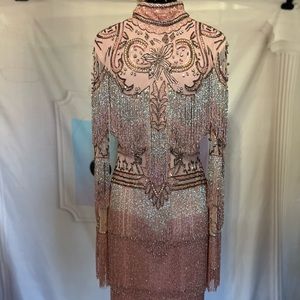 Couture Handmade Crystals Beaded Gala Dress